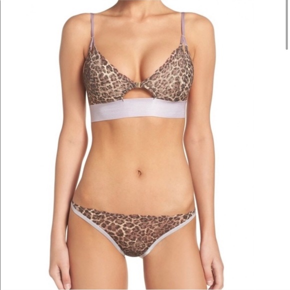 Free People Leopard Wild One Soft Lace Bra - Picture 2 of 6